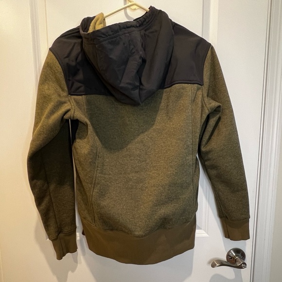 North Face Women’s Tech Sherpa Pullover Olive Green Size Medium - Picture 7 of 10